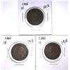 Image 1 : 1918 Canadian Large Penny LOT x3