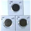 Image 1 : 1919 Canadian 1 Cent COIN Lot x3