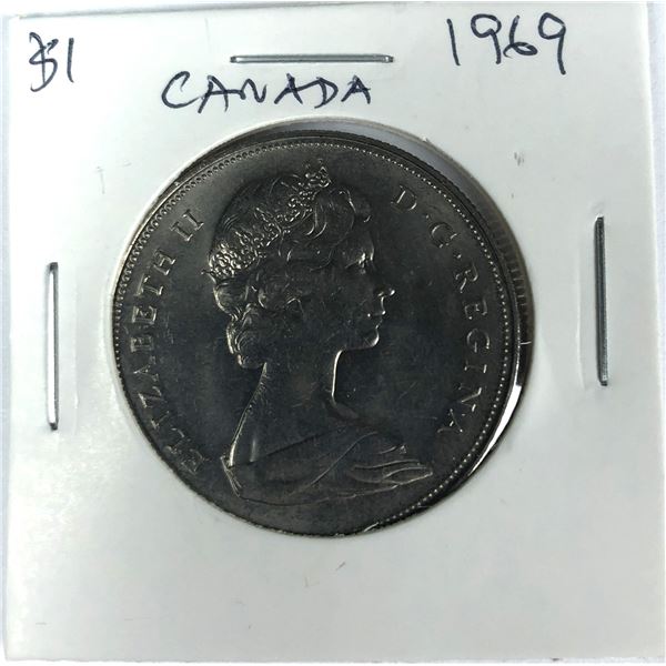 1969 Canada 1 Dollar COIN - Voyaguers