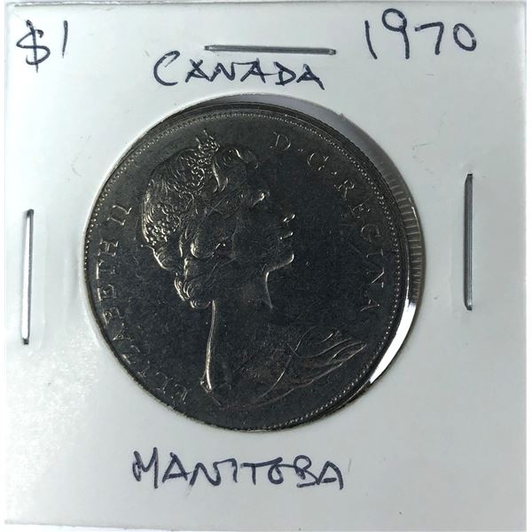 1970 Canada 1 Dollar COIN - Manitoba