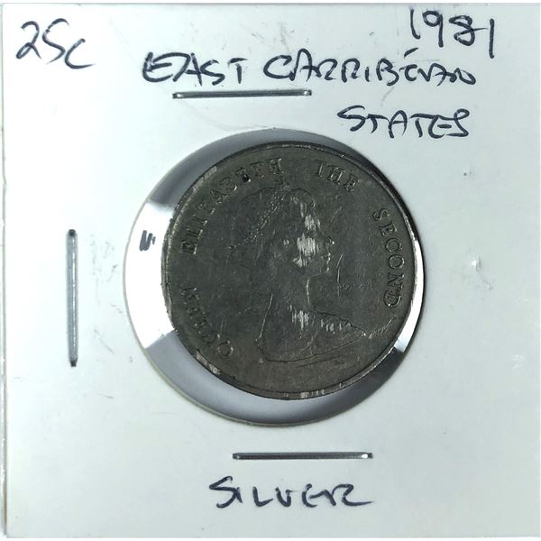 1981 East Caribbean States 25 CENT Coin