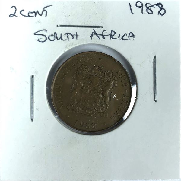 South Africa 2 Cent Coin - 1988