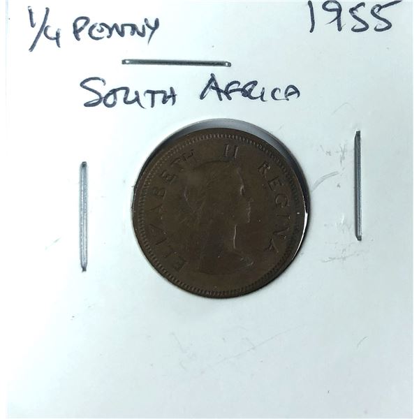 1955 South Africa 1/4 Pence Coin