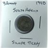 Image 1 : 1940 SILVER South Africa 3 Pence Coin