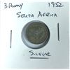 Image 1 : 1952 SILVER South Africa 3 Pence Coin