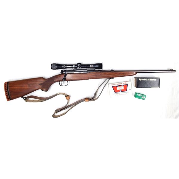 Winchester Model 70 bolt Action Rifle 356 Win c/w Dies & Brass