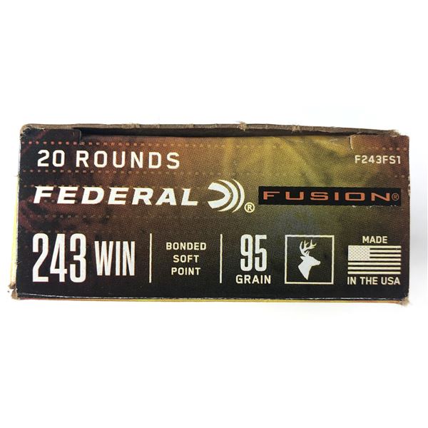 243 WIN Federal Fusion - 95 Grain BSP - 20 Rds