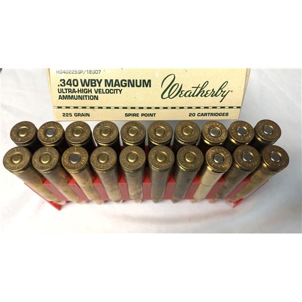 340 Weatherby MAG Lot - 20 Rounds
