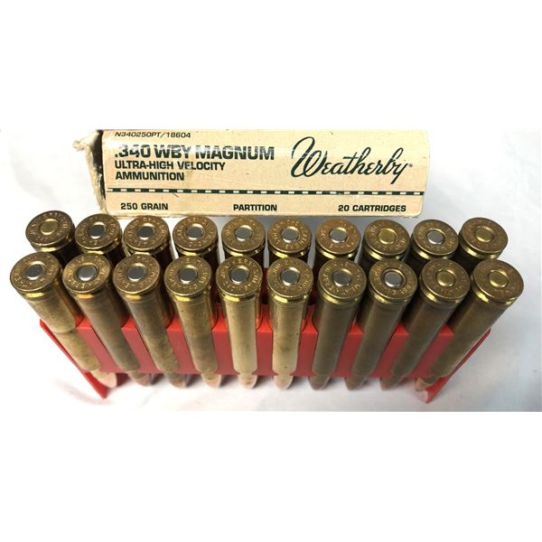 340 Weatherby MAG Lot - 20 Rounds
