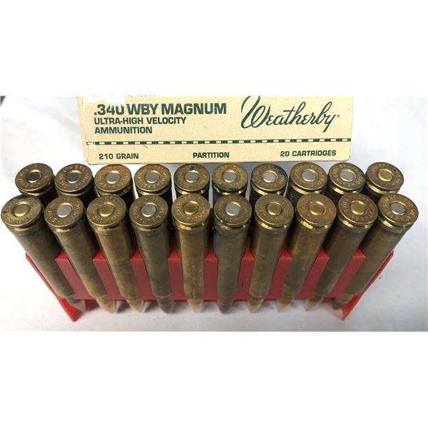 340 Weatherby MAG Lot - 20 Rounds