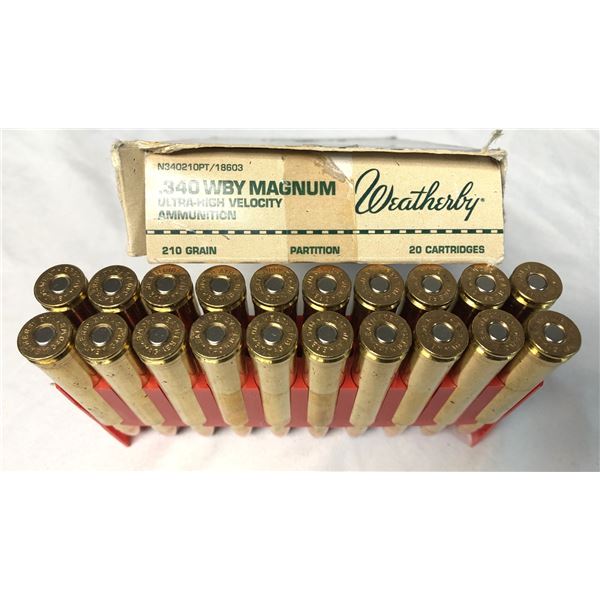 340 Weatherby MAG Lot - 20 Rounds