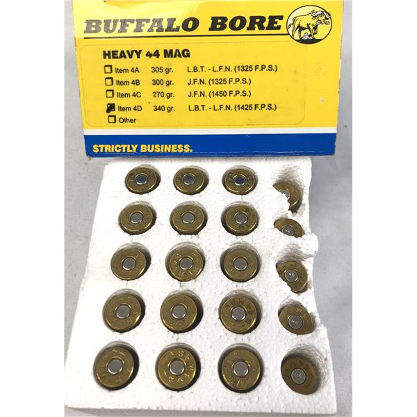 44 REM Mag Buffalo Bore - 15 Rds 340 Grain