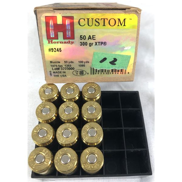 50 AE 300 Grain Hornady - 12 Rounds