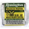 Image 1 : 17 HMR Remington MAG - 20 Grain JSP - 50 Rds