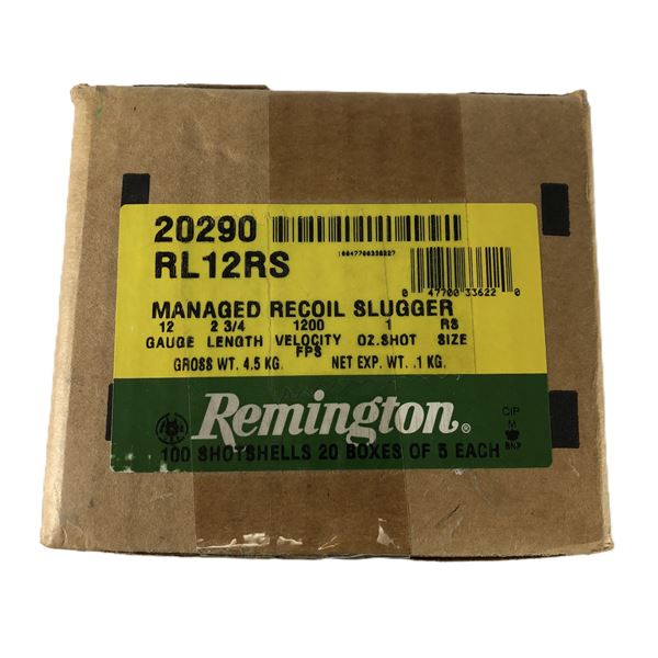12 Gauge CASE Remington Slugger - 100 Shells