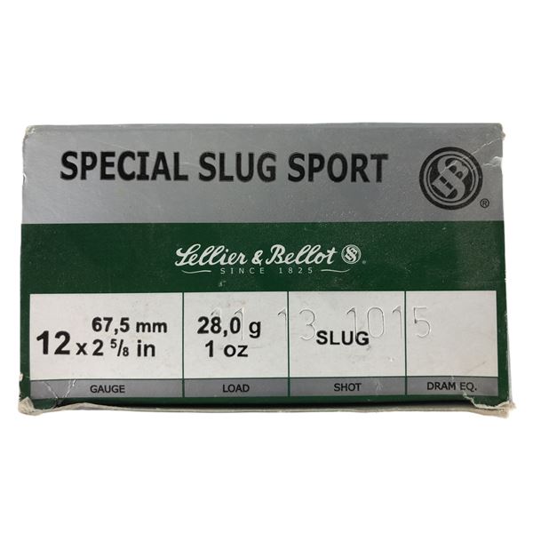 12 Gauge SLUG S&B - x25 Shells