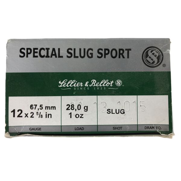 12 Gauge SLUG S&B - x25 Shells
