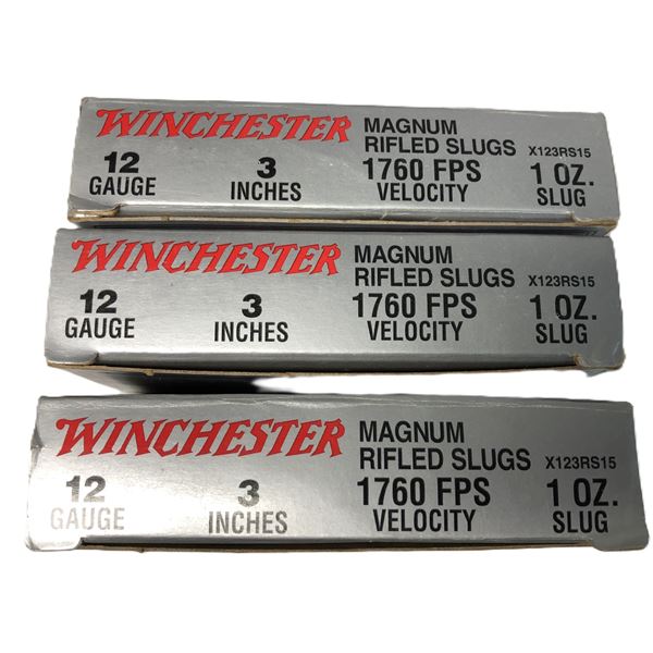 12 Gauge 3 Inch SLUG Lot - x 15 Shells