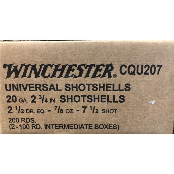 20 Gauge CASE - Winchester x 200 Shells