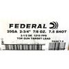 Image 1 : 20 Gauge CASE Federal - 250 Shells