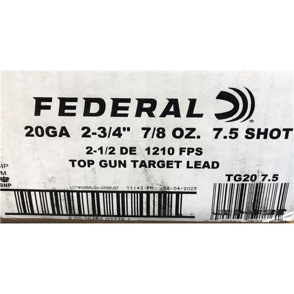 20 Gauge CASE Federal - 250 Shells