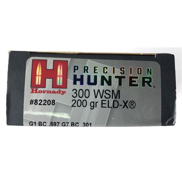 300 WSM Hornady 200 Grain - 20 Rounds NIB