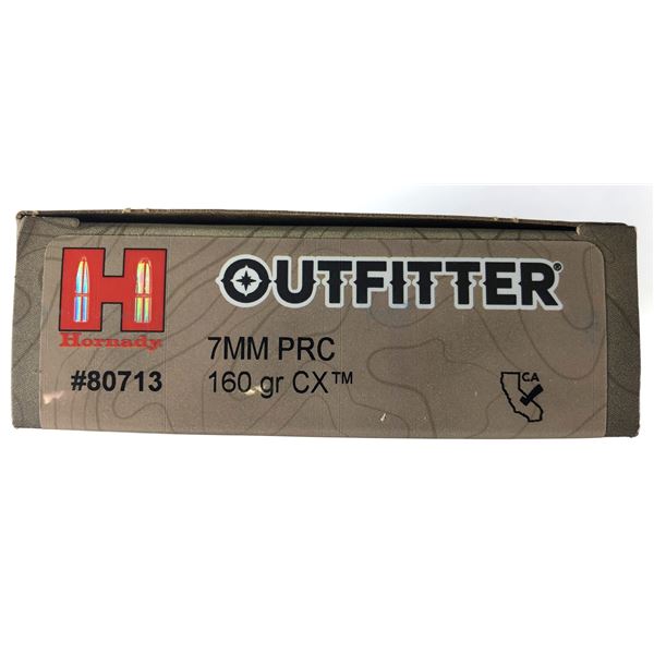 7MM PRC Hornady Outfitter 160 Grain - 20 Rounds NIB