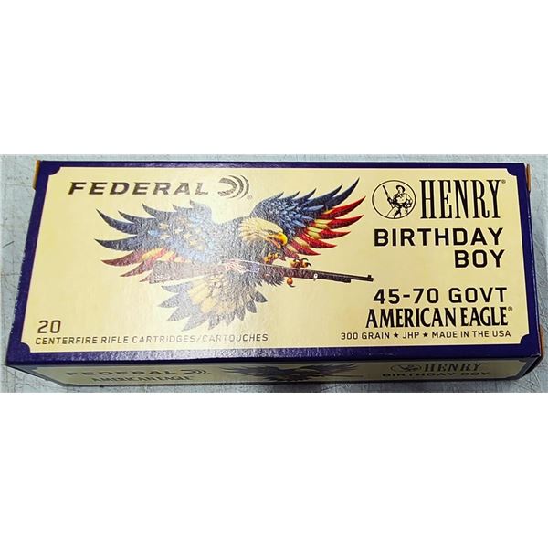 45-70 Federal X Henry Birthday Editon - 20 Round NIB