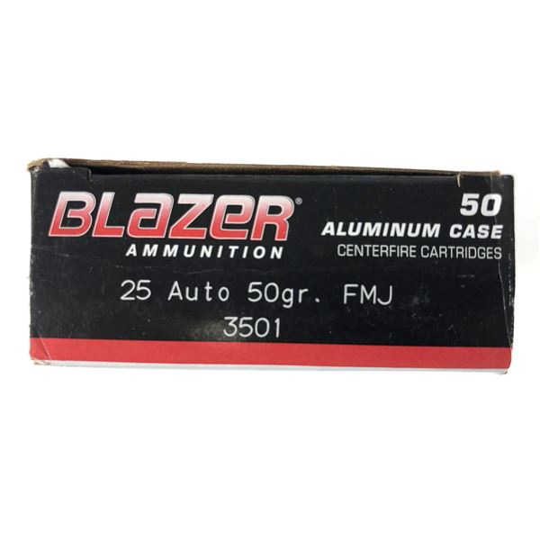 25 AUTO Blazer FMJ 50 Grain - 50 Rounds NIB