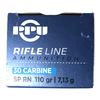 Image 1 : 30 Carbine SP RN - PPU 110 Grain - 50 Rds NIB