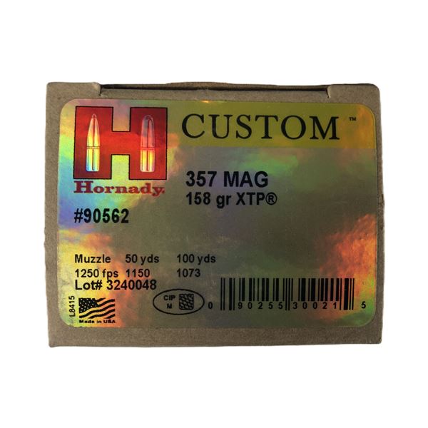 357 MAG Hornady Custom - 158 Gr - 20 Rds NIB