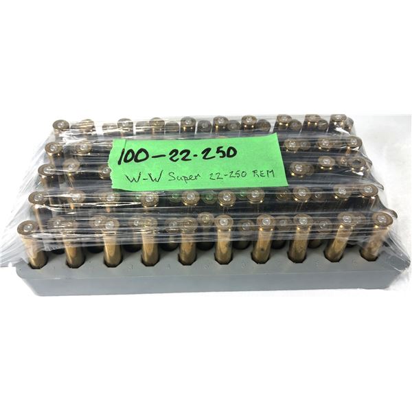 22-250 Brass Casings x100 & Bullet Tray