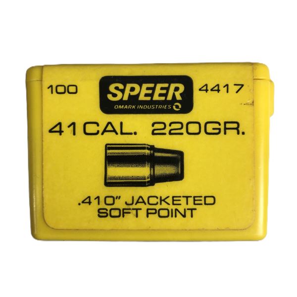 41 CAL Speer Bullets x100 - JSP 220 Grain