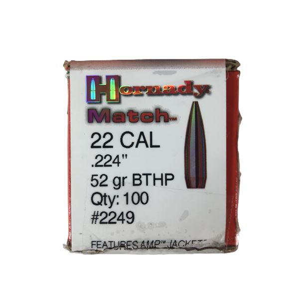 22 CAL Bullets Hornady x90 - 53 Grain BTHP
