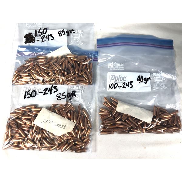 243 CAL Bullets x400 - 85 & 90 Grain