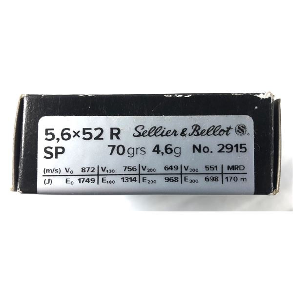 5.6 x 52R SP S&B - 20 Rounds NIB