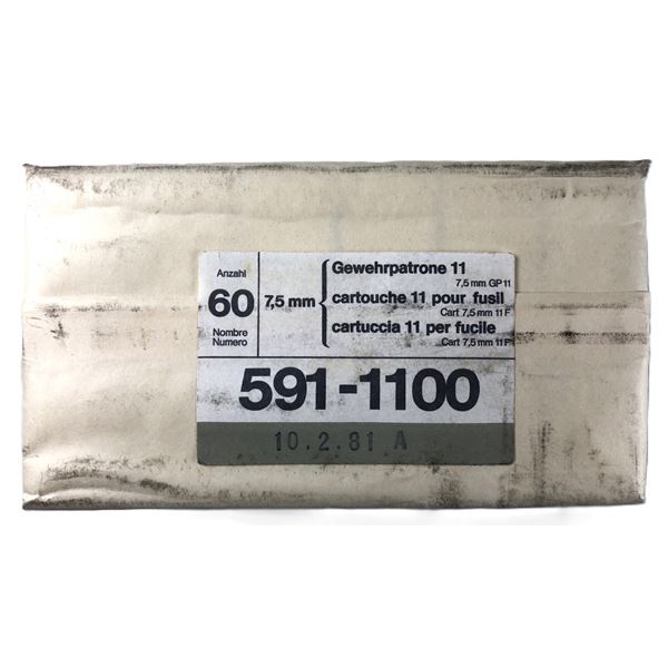 7.5 x 55mm SWISS Ammo Brick - 60 Rounds