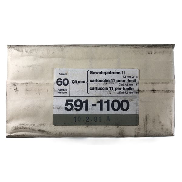 7.5 x 55mm SWISS Ammo Brick - 60 Rounds