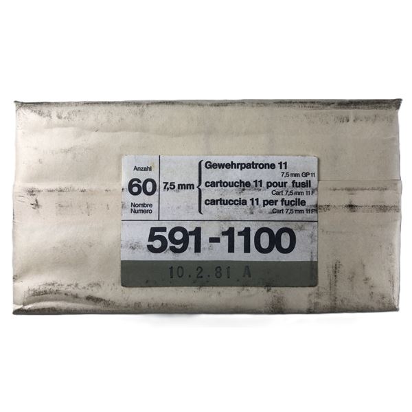 7.5 x 55mm SWISS Ammo Brick - 60 Rounds
