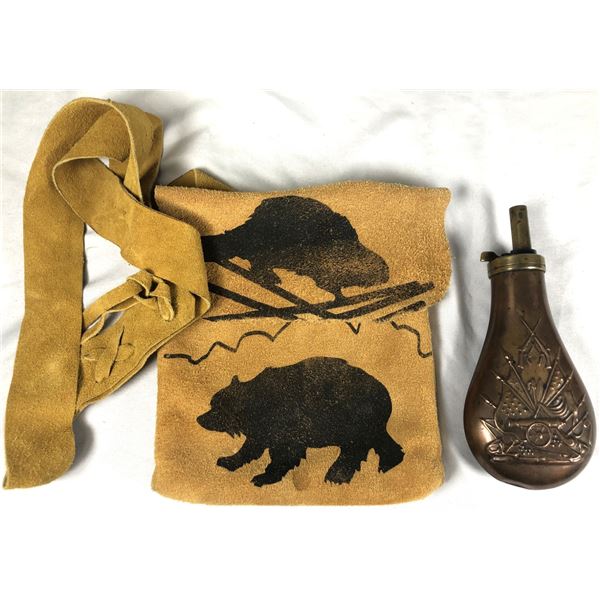 Possibles Leather Bag With Flask