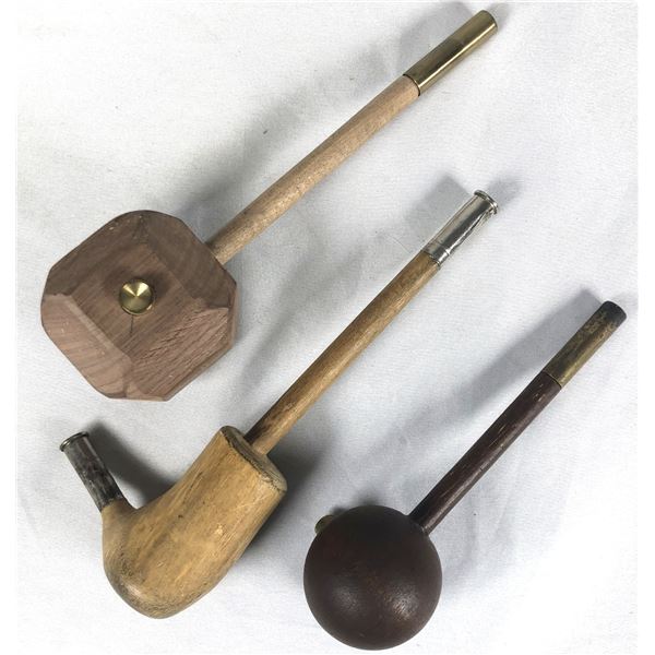 Lot of 3 Wood Ball Bullet Starters - Muzzleloaders