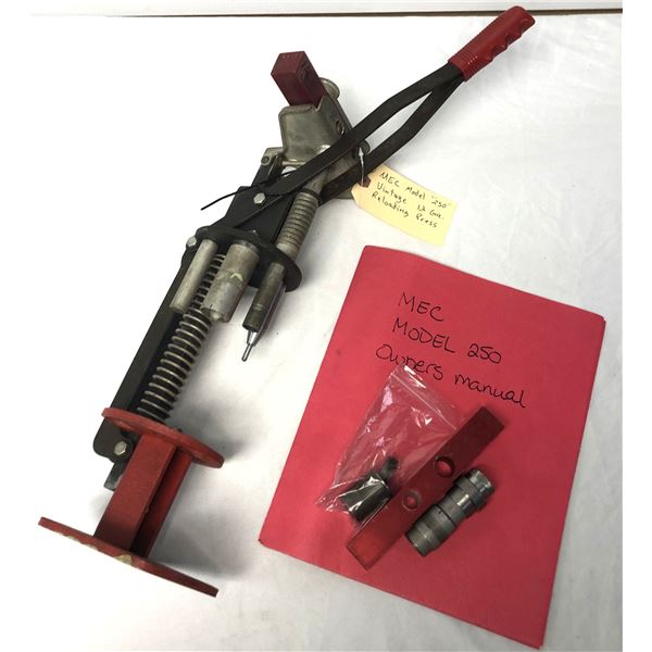MEC 250 Vintage 12 Gauge Reloading Press w/ Manual