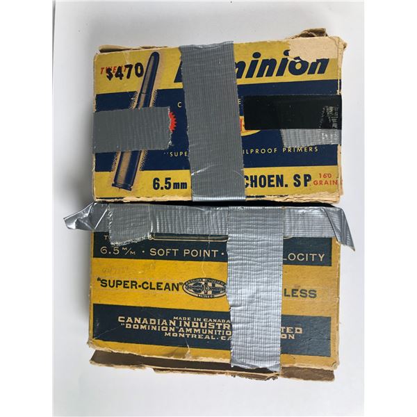 6.5 mm Mannlicher Schoen SP Vintage Dominion Ammo LOT x 40 Rounds