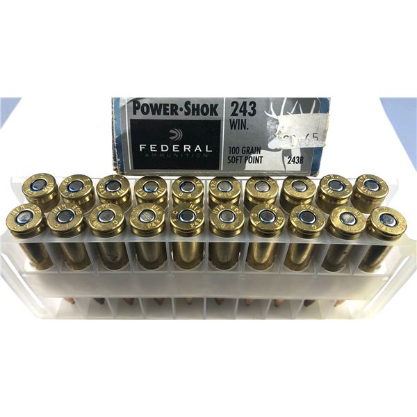 243 WIN Federal 100 Grain SP - 20 Rounds NIB