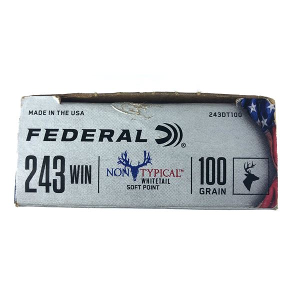 243 WIN Federal 100 Grain SP - 20 Rds NIB