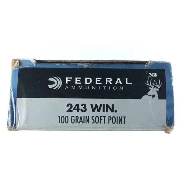 243 WIN Federal 100 Grain SP - 20 Rds