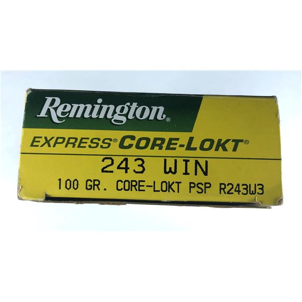 243 WIN Remington 100 Grain PSP - 20 Rds NIB
