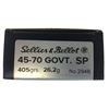 Image 1 : 45-70 GOVT SP S&B - 405 Grain 20 Rds NIB