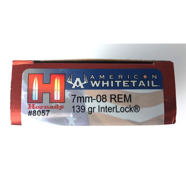 7mm-08 REM Hornady - 139 Grain 20 Rds NIB