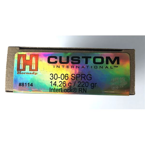 30-06 SPRG Hornady 220 Grain - 20 Rds NIB